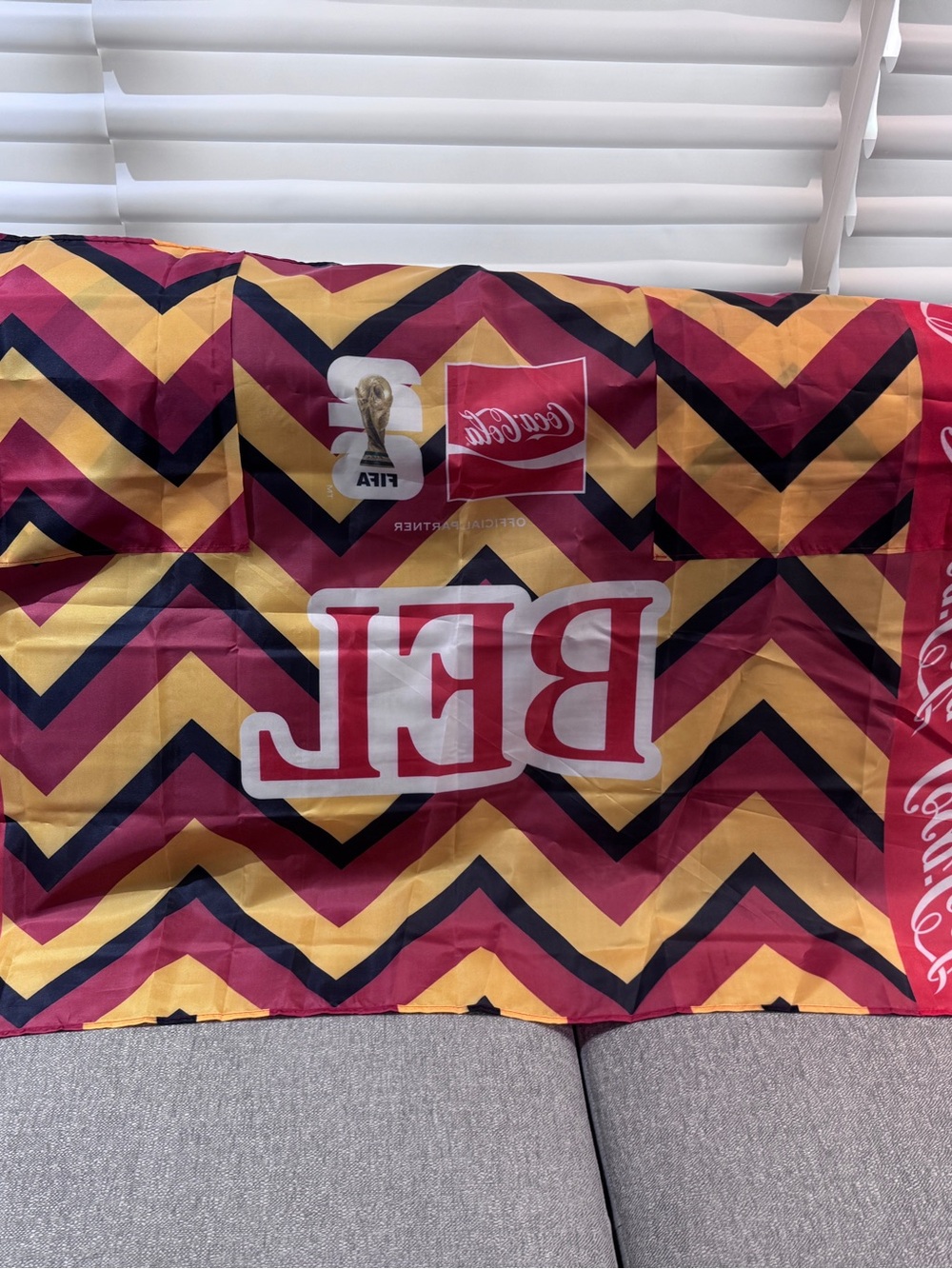 FIFA 2026 World Cup Belgium Coca-Cola Official Promotional BEL Flag Cape Poncho - Picture 7 of 12